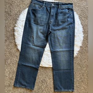 Royal Blue Jeans Straight Fit Mens Size 38